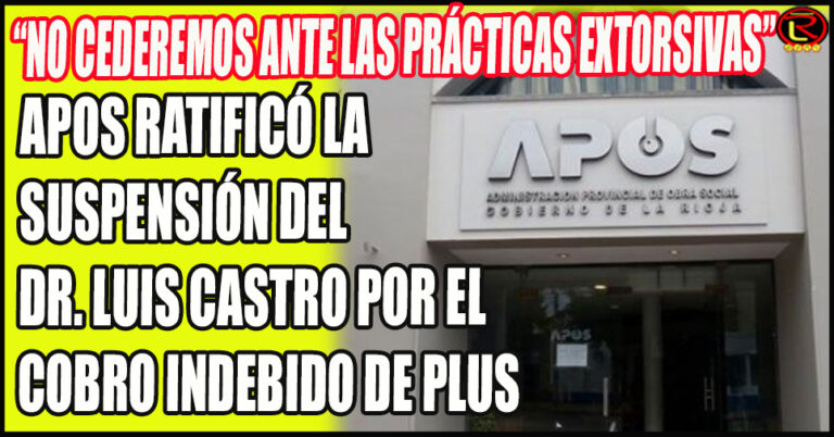 APOS no tiene convenios firmados con la Asociación Riojana de Ortopedia y Traumatología