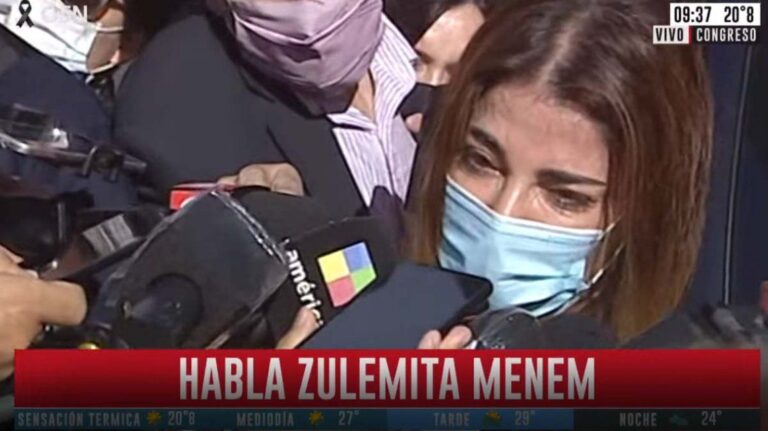 Zulemita dio detalles de los últimos minutos con vida de Menem: «iban apagando los monitores y con Nair salimos, pero mi Mamá se quedó»