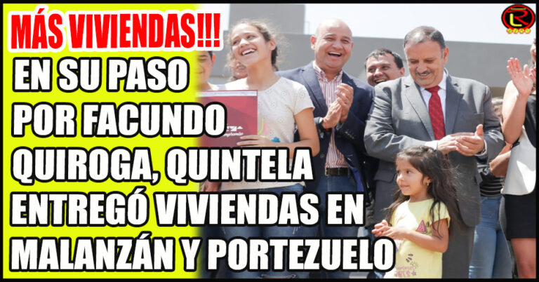 Ocho familias de Malanzán y otras tantas de Portezuelo cumplieron el sueño de la casa propia
