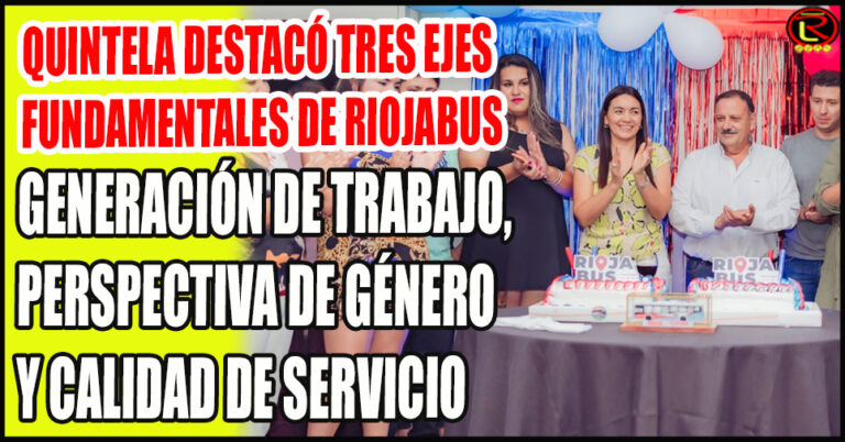 El Gobernador y Alcira Brizuela celebraron los dos años de vida de RiojaBus