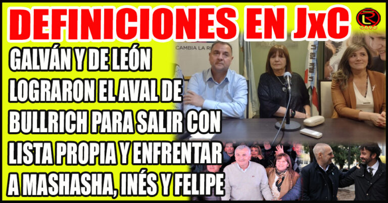 Confirmado: Guillermo Galván Senador y Luciana De León Diputada con Bullirch Presidenta