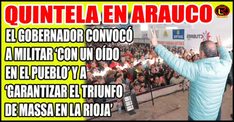 “Ustedes acá, tienen por primera vez en Arauco una candidata a senadora que va representar los intereses de todos los riojanos»