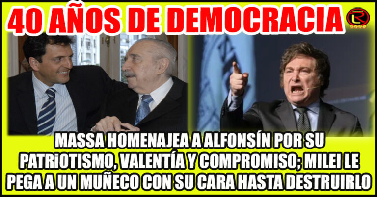 Las antagónicas posturas de los candidatos sobre Alfonsín y el retorno a la Democracia