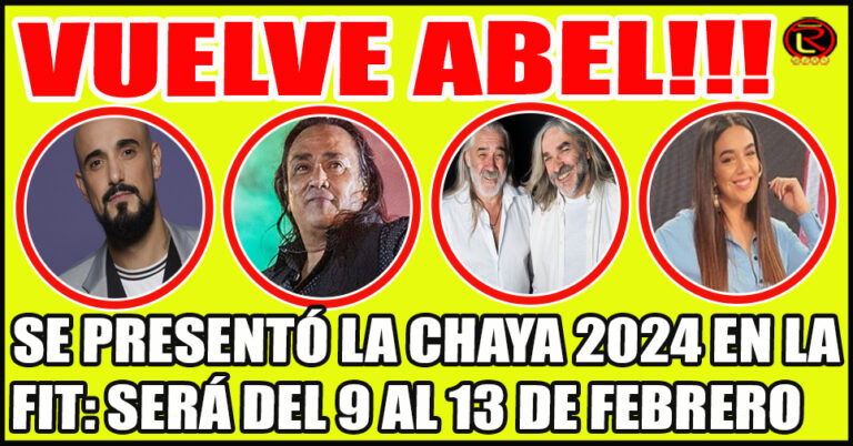 Ya están confirmados Abel Pintos, Galleguillo, Duo Coplanacu, Bruja Salguero, Dale Que Va y Angela Leiva