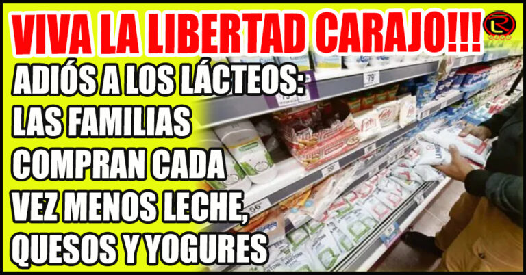 Los derivados de la leche acumulan aumentos que superan el 100 por ciento desde la llegada de Javier Milei al Gobierno