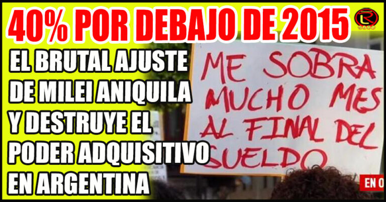 Informe del Centro de Investigación y Formación (CIFRA) reveló la cruda realidad que enfrentan los trabajadores en Argentina