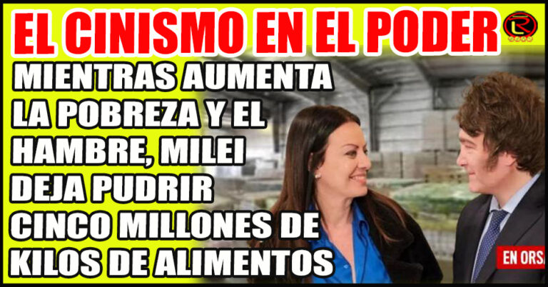 Desprecio por la gente: comida pudriéndose en los galpones
