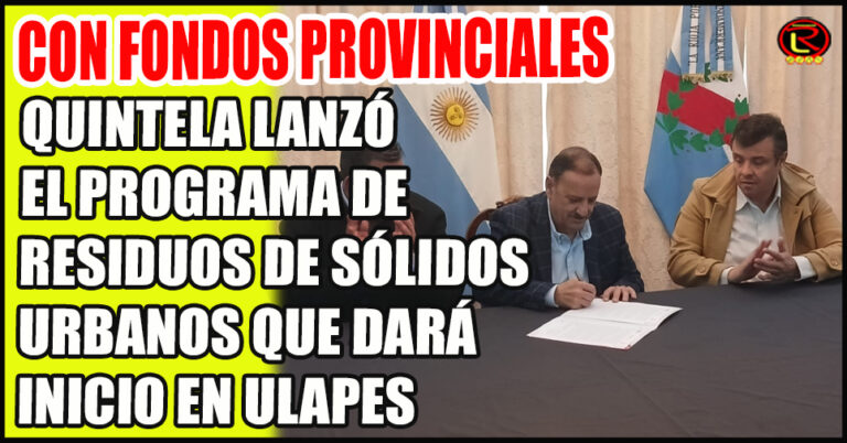 Harry Pérez: «esto es el inicio de un programa provincial clave para el cuidado del medio ambiente»