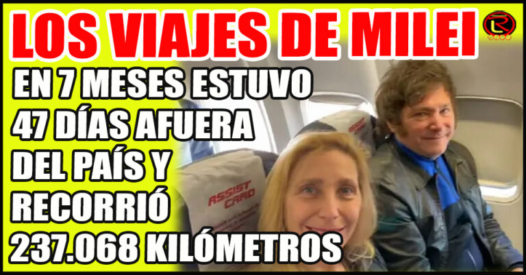 En 5 de los 12 viajes fue a Estados Unidos