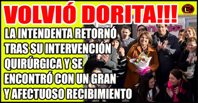 Los vecinos y empleados del Municipio recibieron a ‘La Jefa’ en Chamical