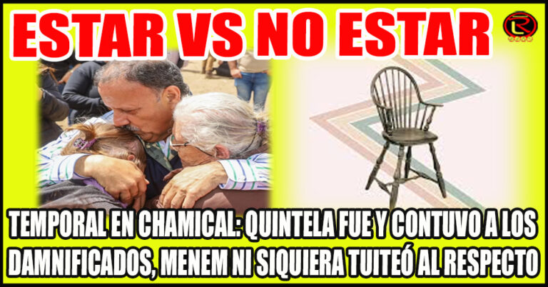 Mientras Martín festejaba la baja de impuestos para los millonarios, Quintela metió los piés en el barro para ayudar a los chamicalenses