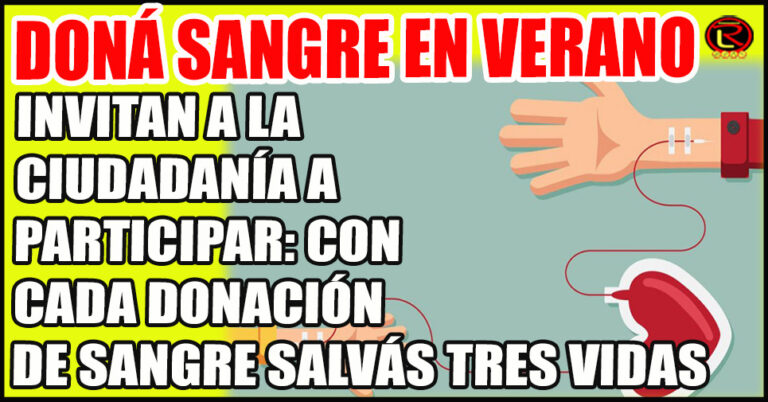 El Ministerio de Salud solicita a la ciudadanía sumarse a la campaña de donación de sangre