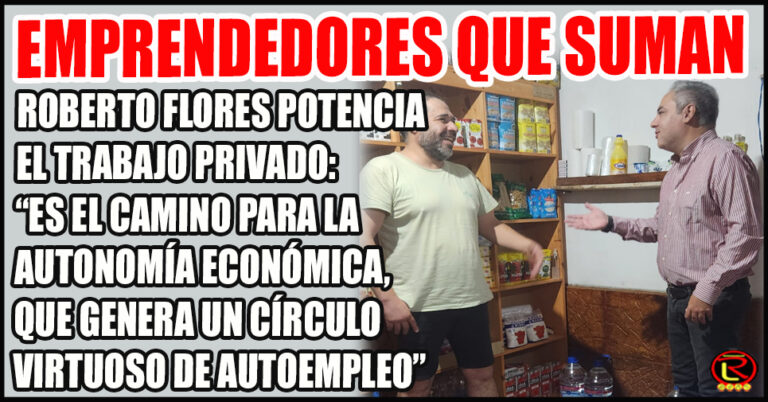 El dirigente recorre Chepes apoyando a los comerciantes locales