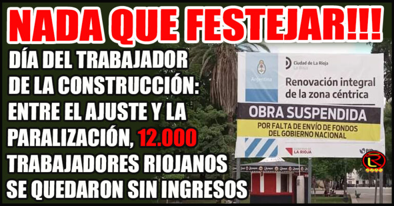 El Gobierno Nacional no entiende que la obra pública no es un Gasto, es una inversión