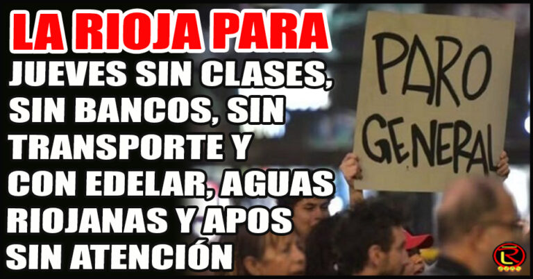 Se espera un alto acatamiento al Paro en la Provincia