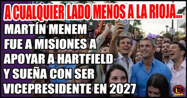 Menem no tuvo tiempo ni interés de visitar Patquía o Chamical tras los temporales, pero sí para ir a Misiones a una campaña electoral
