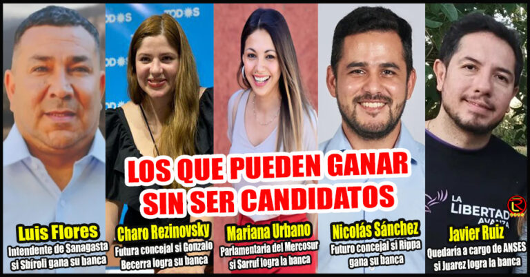 Si ganan sus bancas, Sbíroli, Becerra, Sarruf, Rippa y Juárez dejarían vacantes sus cargos