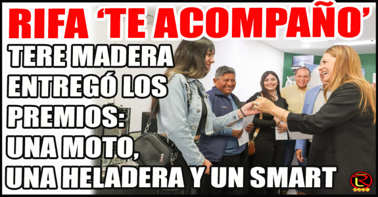 La Vicegobernadora y el administrador de AJALAR cumplieron con los ganadores de la rifa comunitaria