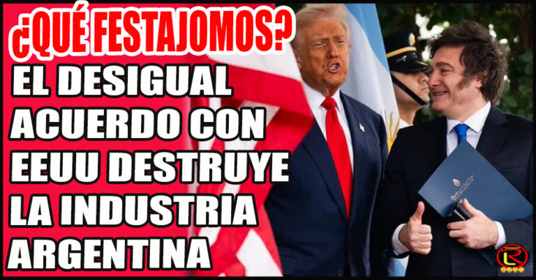 La foto con Trump nos cuesta a los argentinos miles y miles de puestos de trabajo