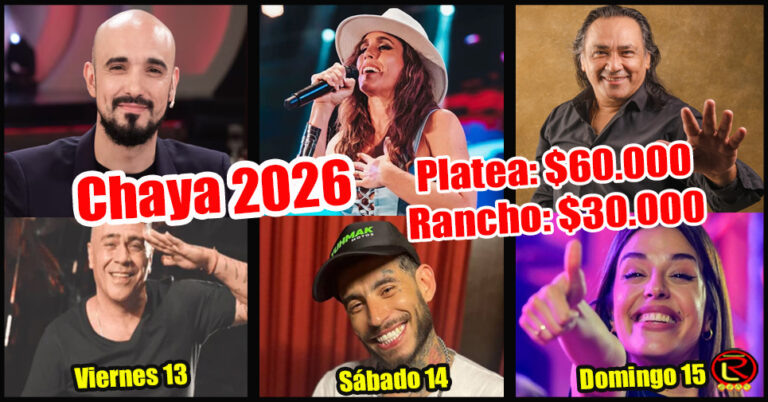 Se confirmó la grilla y el precio de las entradas para la Chaya 2026