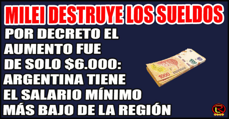 El salario mínimo quedó abajo del dato de 2001