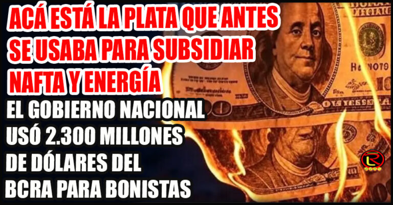 Antes se beneficiaba el Pueblo, hoy la timba financiera