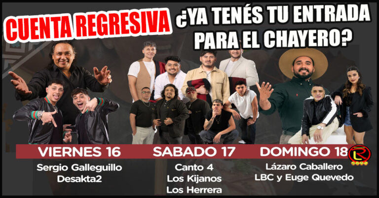 Entradas Anticipadas: $20.000 Rancho y $30.000 Platea