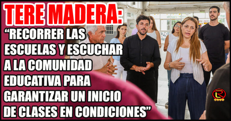 La Vicegobernadora junto al Intendente, el Jefe de Gabinete y el Ministro de Educación visitaron la Escuela de Comercio N° 2