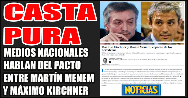 El riojano negoció con el hijo de Cristina los cargos en la AGN