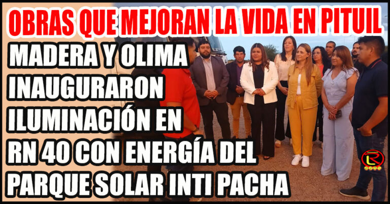 La obra comprende 200 metros sobre la Ruta Nacional 40 con luminarias LED de 150 W