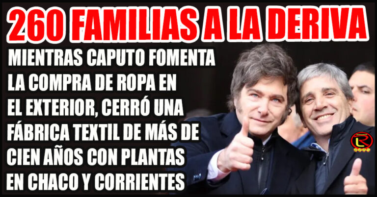 Sigue la crisis en la industria textil: cerró una empresa centenaria y despidió a 260 trabajadores