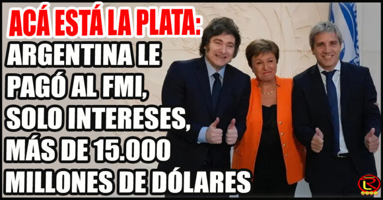 Es por un préstamo del FMI a nuestro País en la Gestión de Macri