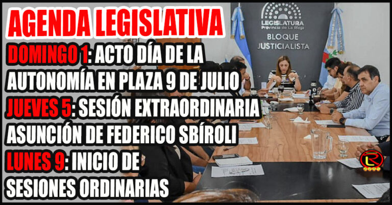 Por agenda del Ejecutivo Provincial el inicio de sesiones ordinarias para para el 9 de Marzo