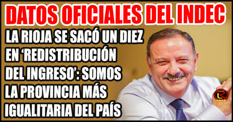 La Rioja logró un coeficiente Gini de 0,324 el más bajo del país