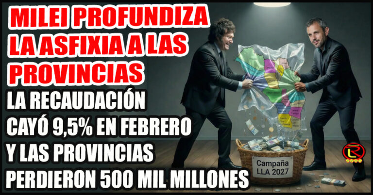 El Gobierno Nacional reduce mes a mes los fondos para las Provincias