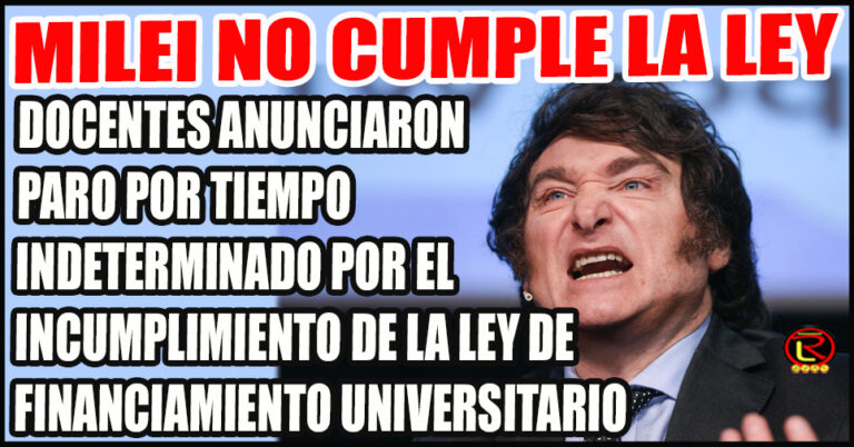 El Gobierno no acata lo que votó el Congreso el año pasado