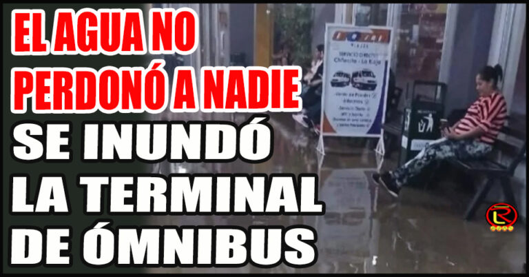 La terminal de ómnibus pasada por agua tras intensas tormentas en la Capital