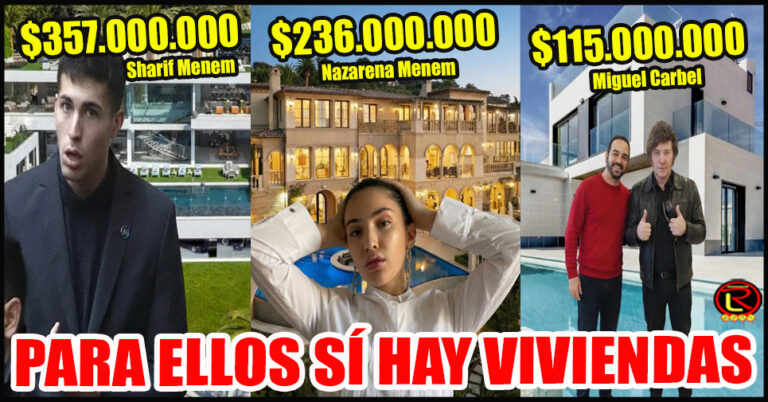 En la Gestión Milei no hay Viviendas sociales, pero sí hay mansiones