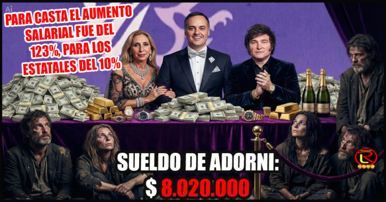 Los Ministros de Milei pasaron de cobrar $3.534.000 en Diciembre a $8.020.000 en Mayo