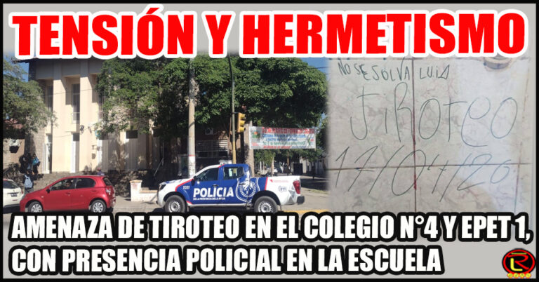 Efectivos policiales entraron a la EPET 1 y algunos padres retiraron a sus hijos