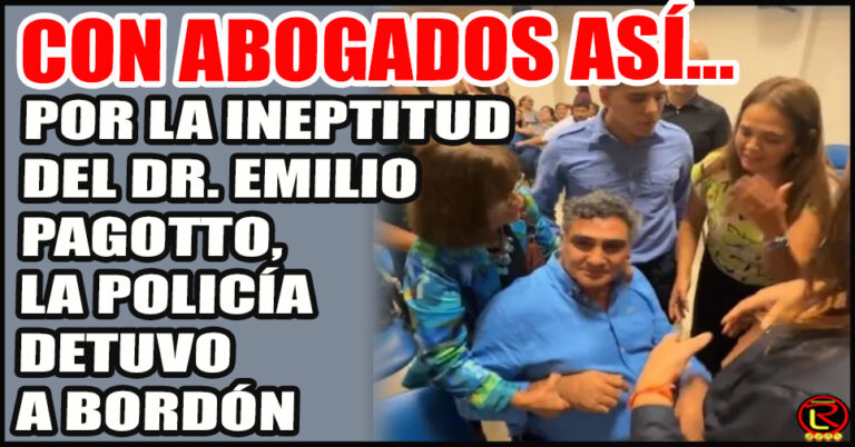 «Pagotto le prohibió a Bordón que se fuera, y ante la orden de desacato la Policía lo tuvo que detener»