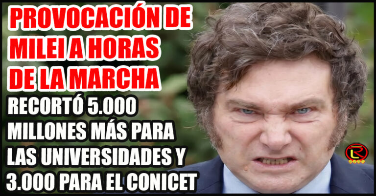 Recortes millonarios del Gobierno Nacional en educación y ciencia