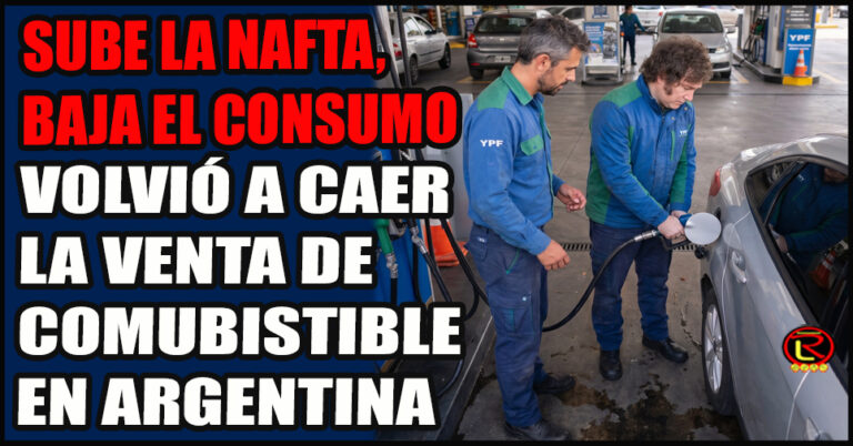 El aumento de la nafta profundiza la caída del consumo por tercer mes consecutivo