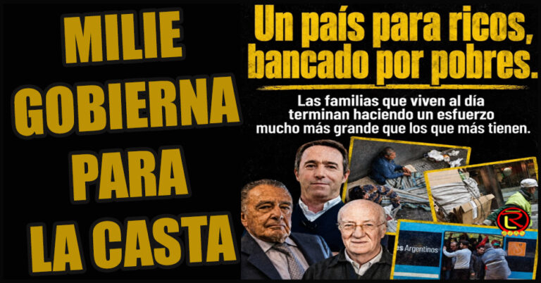 Los ricos tributan el 25 por ciento de sus ingresos, la clase media el 30, y los pobres el 37