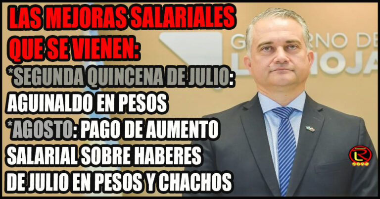 El monto y porcentaje del aumento salarial se definirá cuando termine Junio