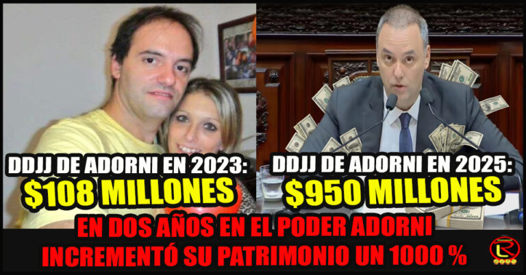 La única verdad es la realidad: Adorni se enriqueció $842 millones desde que es funcionario de Milei