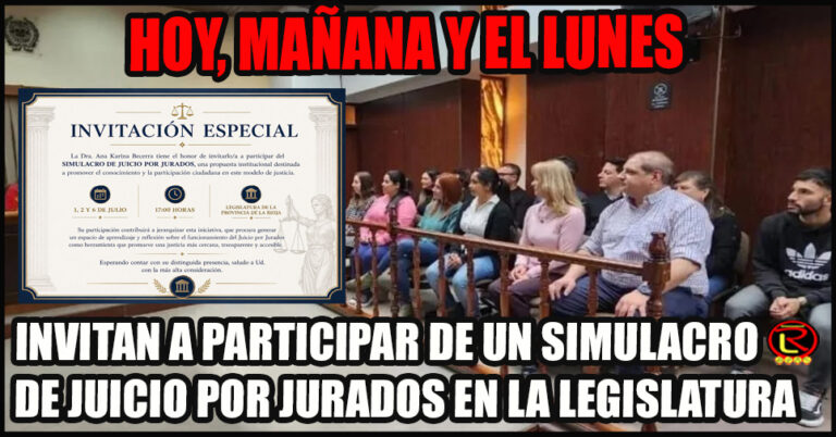 Estarán presentes los 160 jurados inscriptos que participaron de la convocatoria