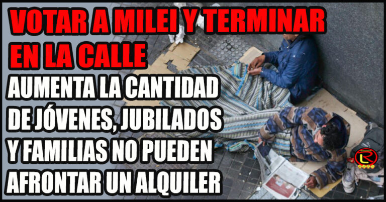 La situación de calle es el último eslabón de la crisis habitacional y laboral