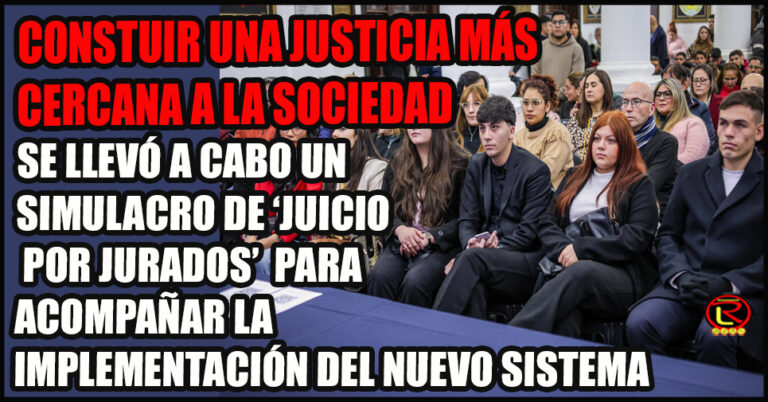 “Hoy no venimos solamente a presenciar un simulacro, sino a imaginar la justicia que queremos construir entre todos”