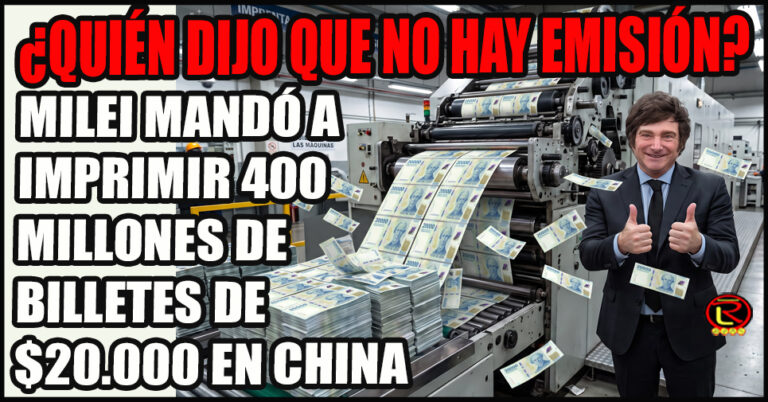 Otra mentira más del Gobierno: compra papel moneda en China e imprime
